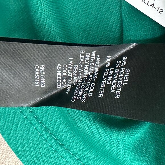 Jessica Howard Jade Green Ruffle Sheath Dress – SZ 12 NWT – Flirty and Fabulous! - Picture 9 of 10